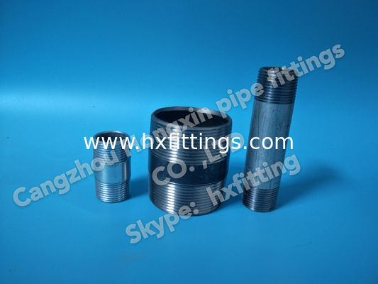 NPT BSP przędza rur stalowych z galwanizowanymi sutkami z Cangzhou hongxin pipe fittings CO., LTD dostawca