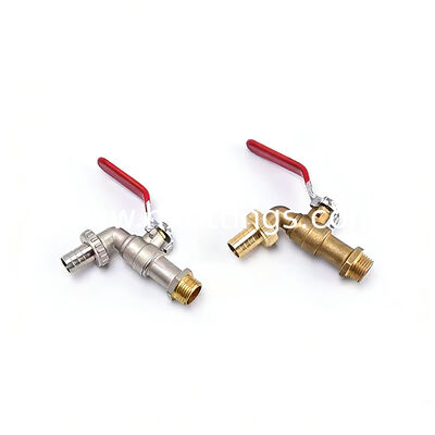 Hurtownia OEM Nowoczesna niklowana pralka ścienna z gwintem 1/2 BSP/NPT Mosiężny kurek Bibcock | Trwałe i szczelne